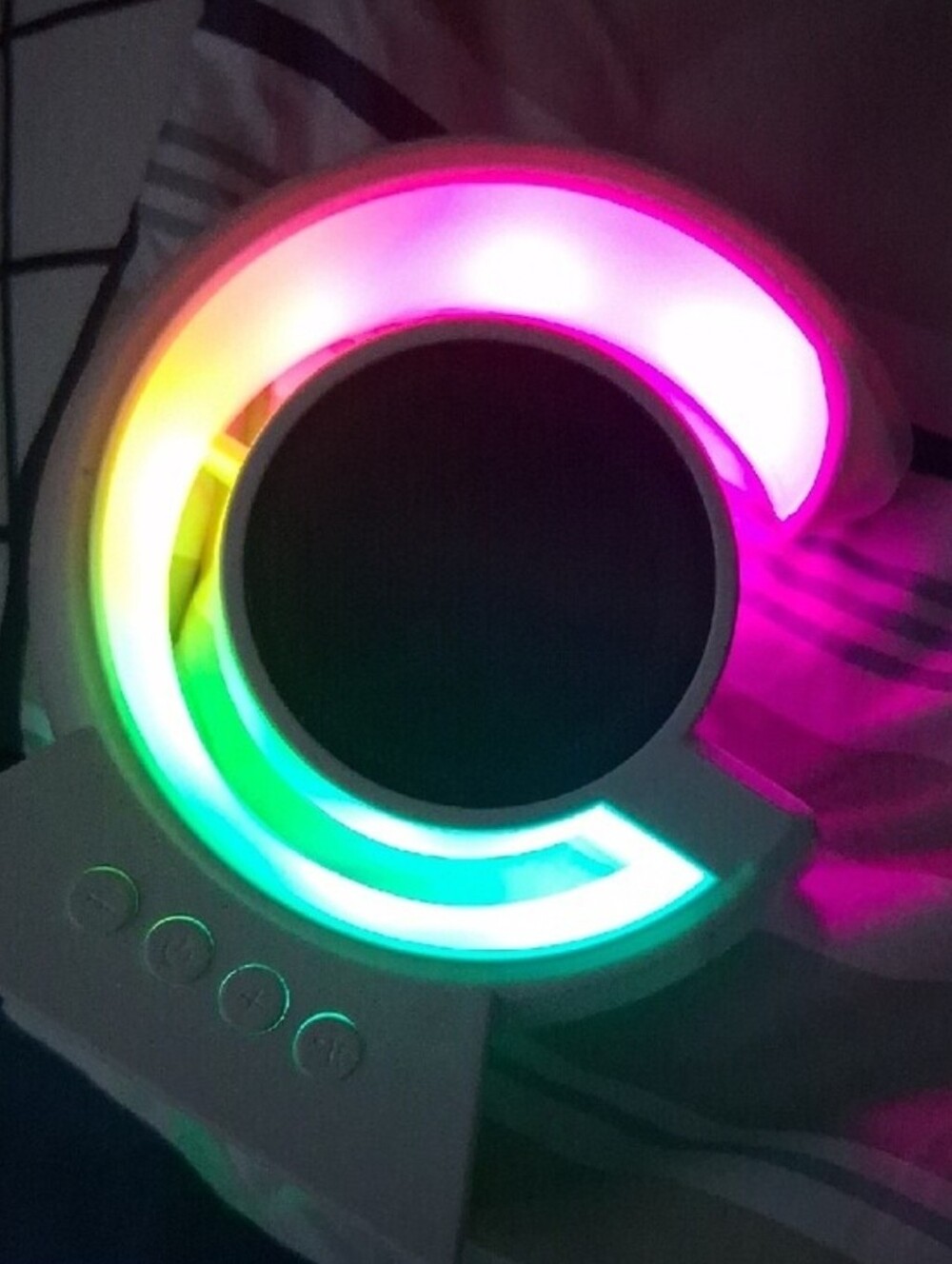 BX-39 Wireless Portable Speaker - White with RGB Accent
